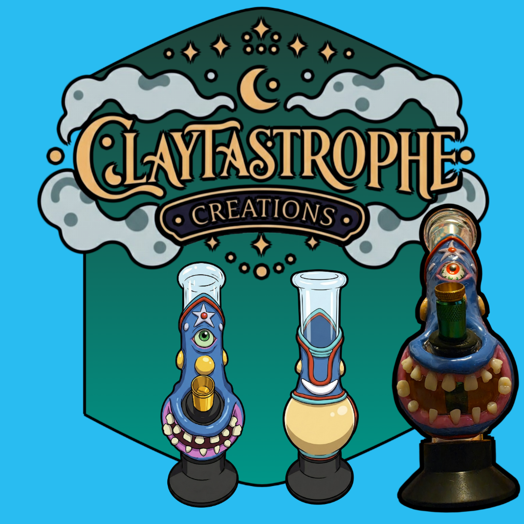 Lucha Libre Cyclops Pyrex Glass Bong #1 - 20cm