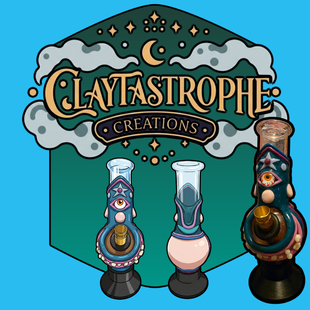 Lucha Libre Cyclops Pyrex Glass Bong #2 - 20cm