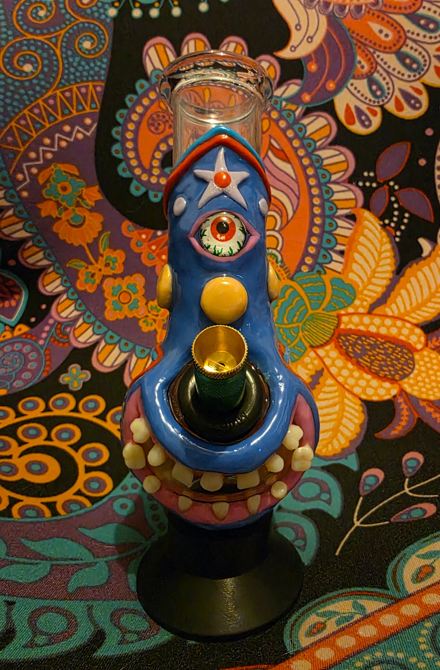 Lucha Libre Cyclops Pyrex Glass Bong #1 - 20cm