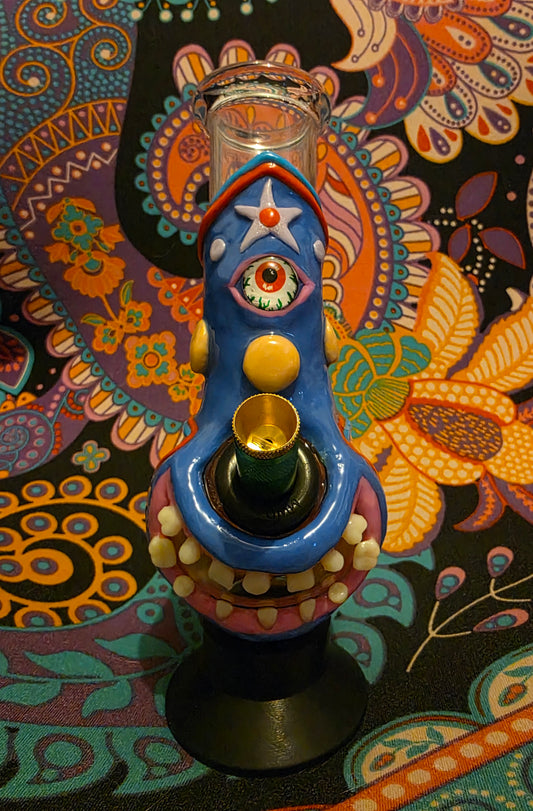 Lucha Libre Cyclops Pyrex Glass Bong #1 - 20cm